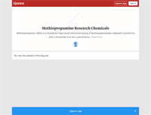 Tablet Screenshot of methiopropamineresearchchemical.quora.com