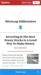 Mobile Screenshot of microcapmillionaires02.quora.com