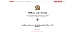 Desktop Screenshot of affiliatemakemoney.quora.com