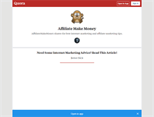 Tablet Screenshot of affiliatemakemoney.quora.com