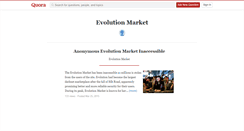 Desktop Screenshot of evolutionmarket.quora.com