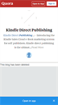 Mobile Screenshot of kindledirectpublishing.quora.com