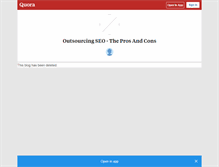 Tablet Screenshot of outsource-seo.quora.com