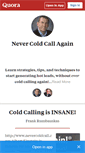 Mobile Screenshot of nevercoldcallagain.quora.com